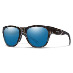 Smith Rockaway Glass Sunglasses Polarized Chromapop in Sky Tortoise with Blue Mirror